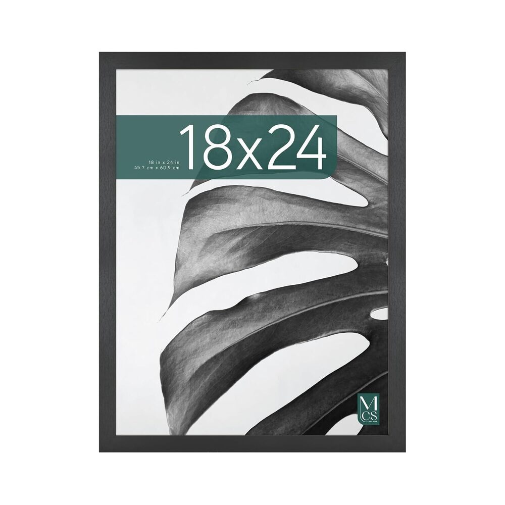 Studio Gallery 18x24 Poster Frame Black Woodgrain Engineered Wood, Vertical